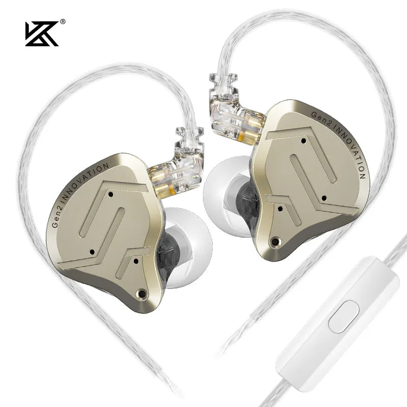 Fone Intra-auricular KZ ZSN Pro 2 — Driver Híbrido 1BA+1DD, Monitor HiFi