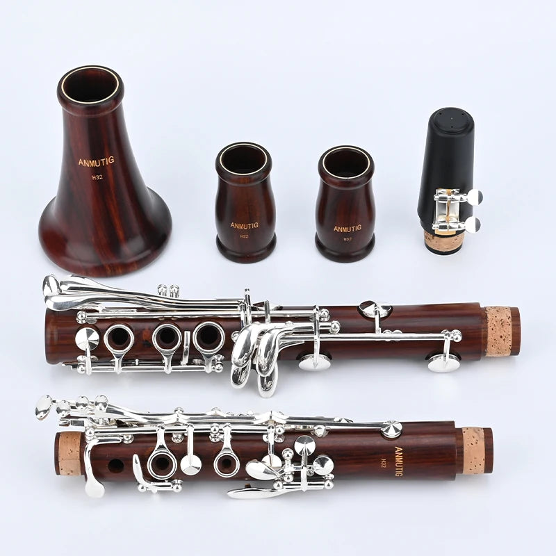 ANMUTIG Clarinete Bb Madeira Rosewood 17 Chaves