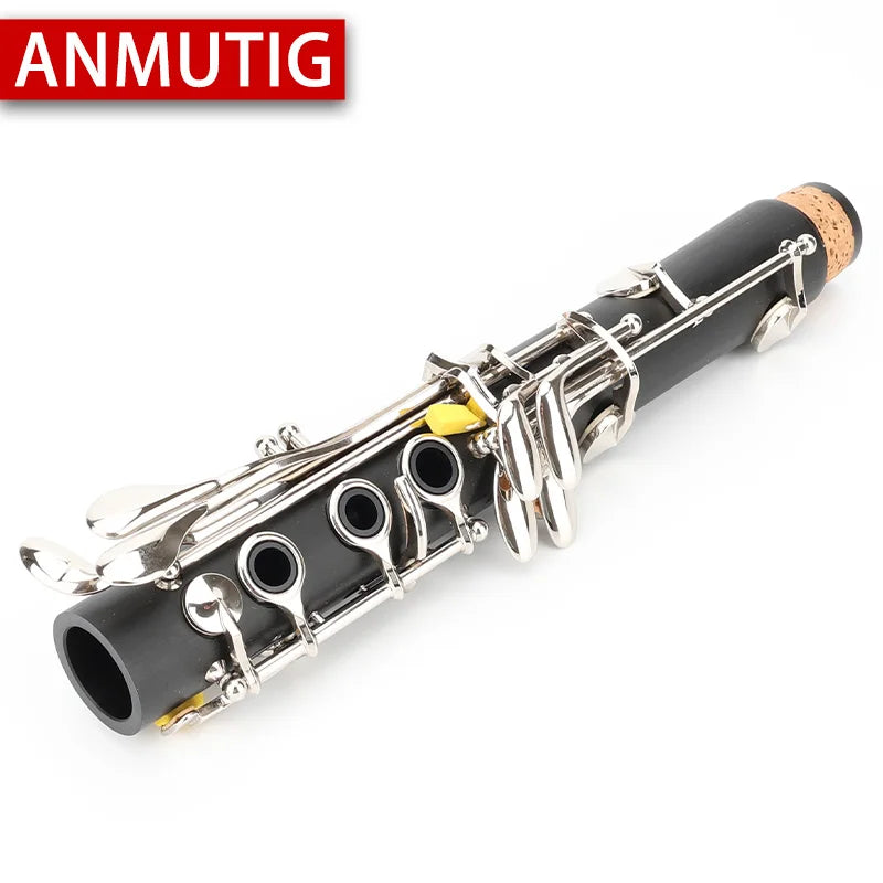ANMUTIG Clarinete Bb Niquelado 17 Chaves