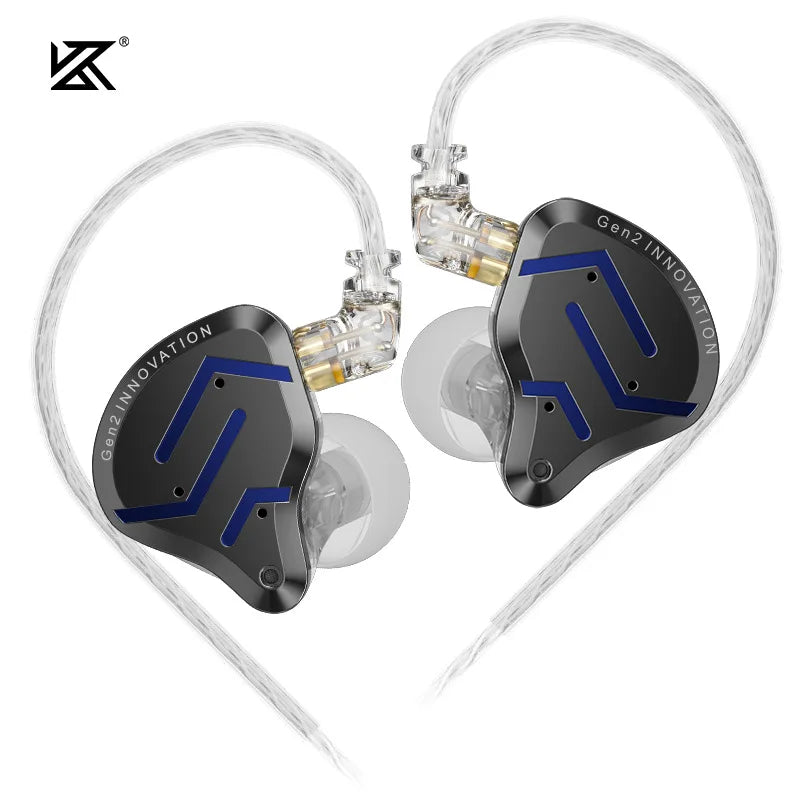 Fone Intra-auricular KZ ZSN Pro 2 — Driver Híbrido 1BA+1DD, Monitor HiFi