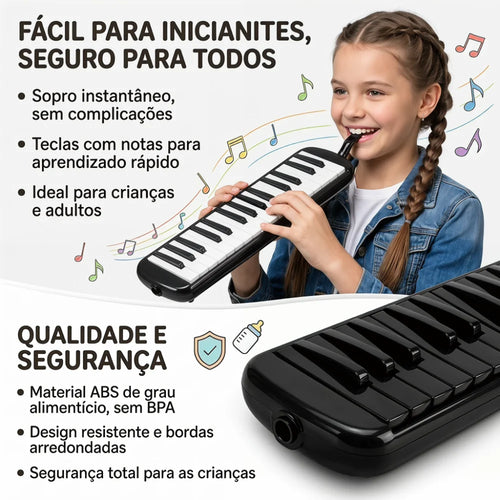 Escaleta 37 Teclas Profissional — Melódica para Iniciantes