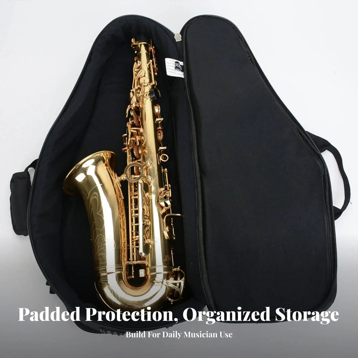 Bag Acolchoada para Sax Alto, Soprano e Tenor com Alças de Mochila