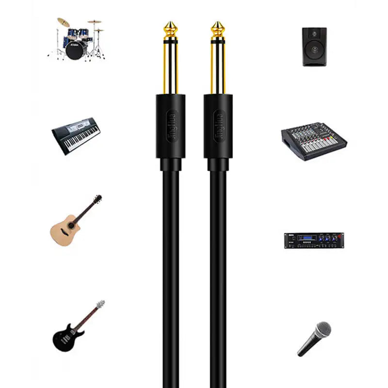 Cabo de Áudio Jack 6.5mm para Microfone/Instrumento