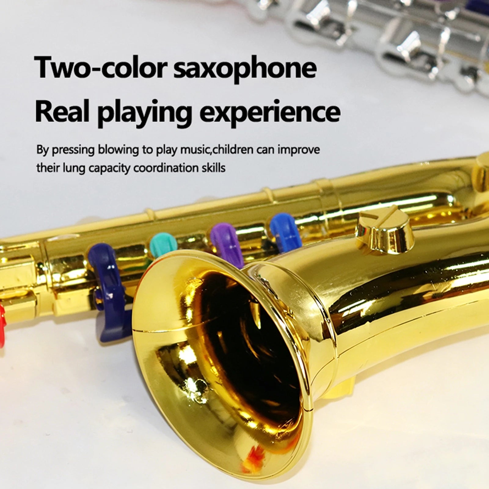 Saxofone Infantil 8 Teclas — Brinquedo Musical Educativo