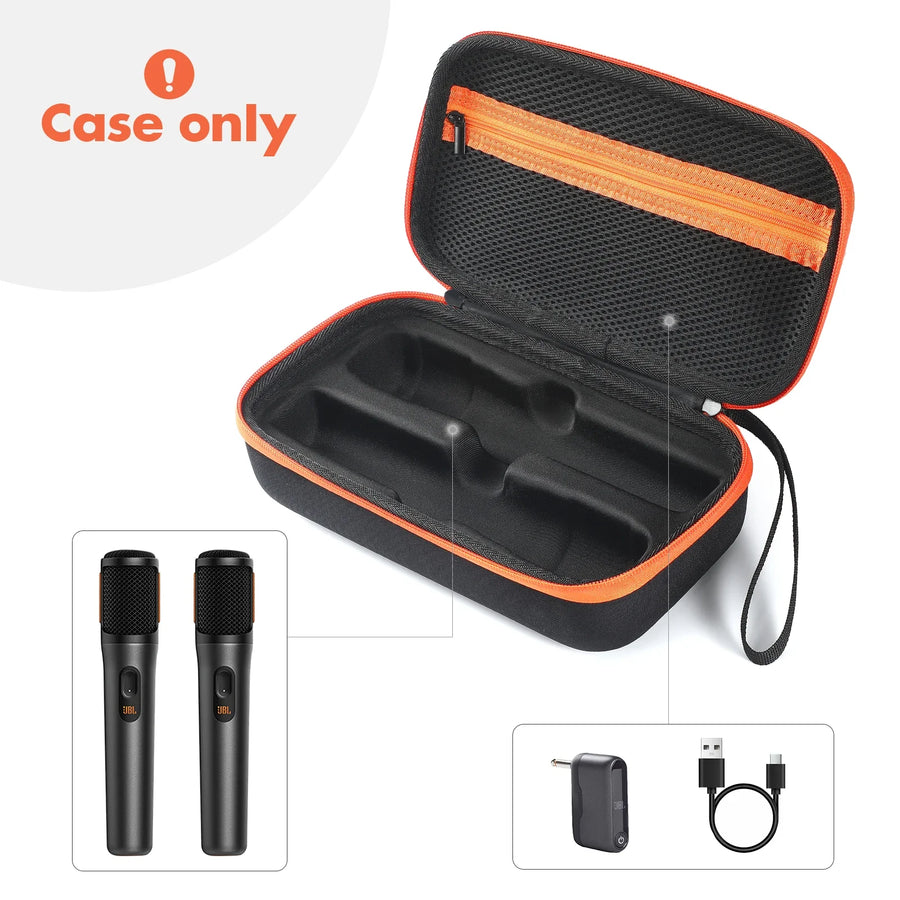 Case Rígido e Capa de Silicone para Microfone JBL PartyBox