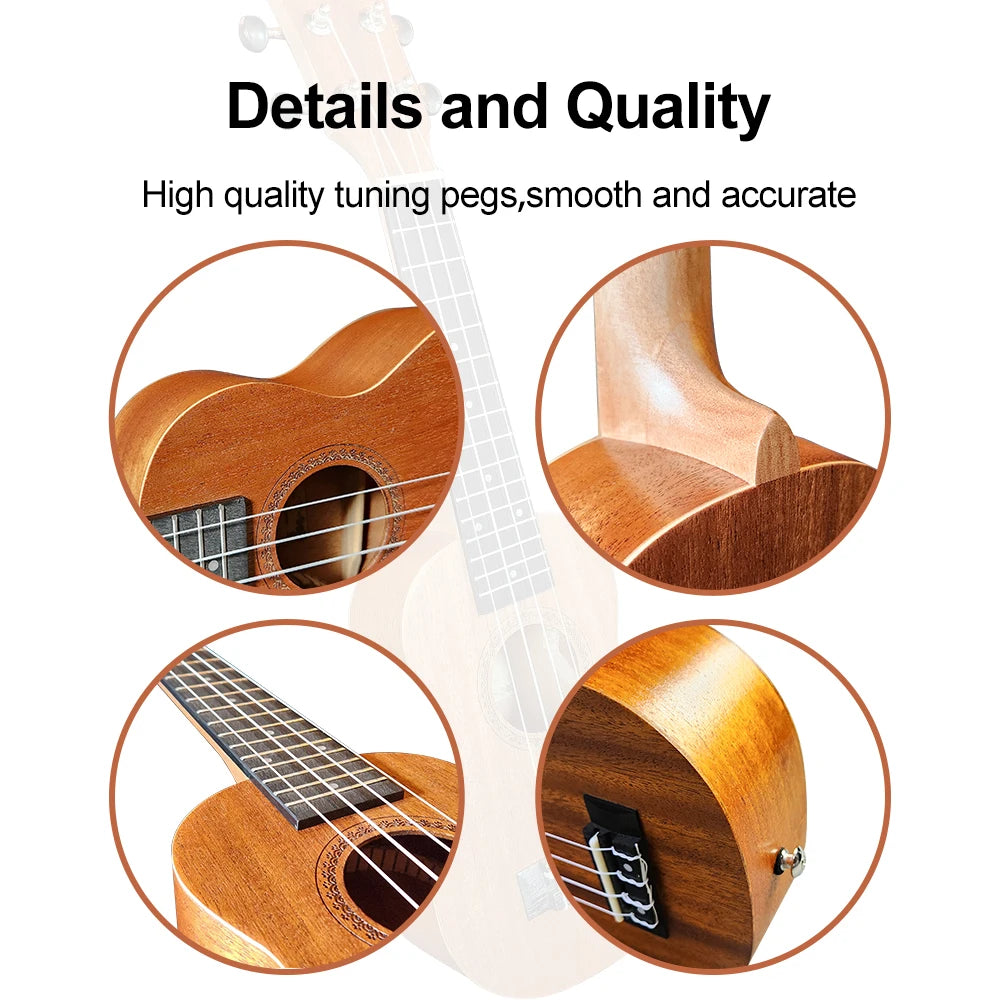 Ukulele Soprano 21 Polegadas Dozzly — Kit com Bag, Afinador e Cordas