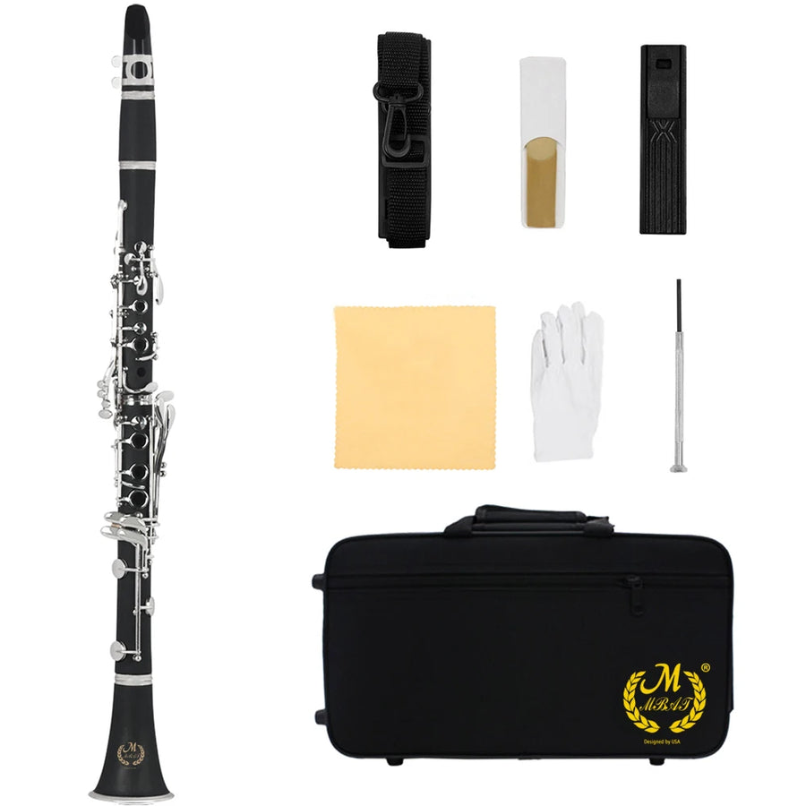 Clarinete Bb 17 Chaves Bakelite com Estojo