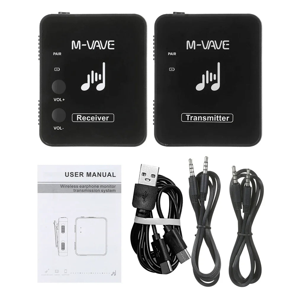 Sistema de Monitoramento Sem Fio M-VAVE M8 WP-10 — In-Ear 2.4GHz
